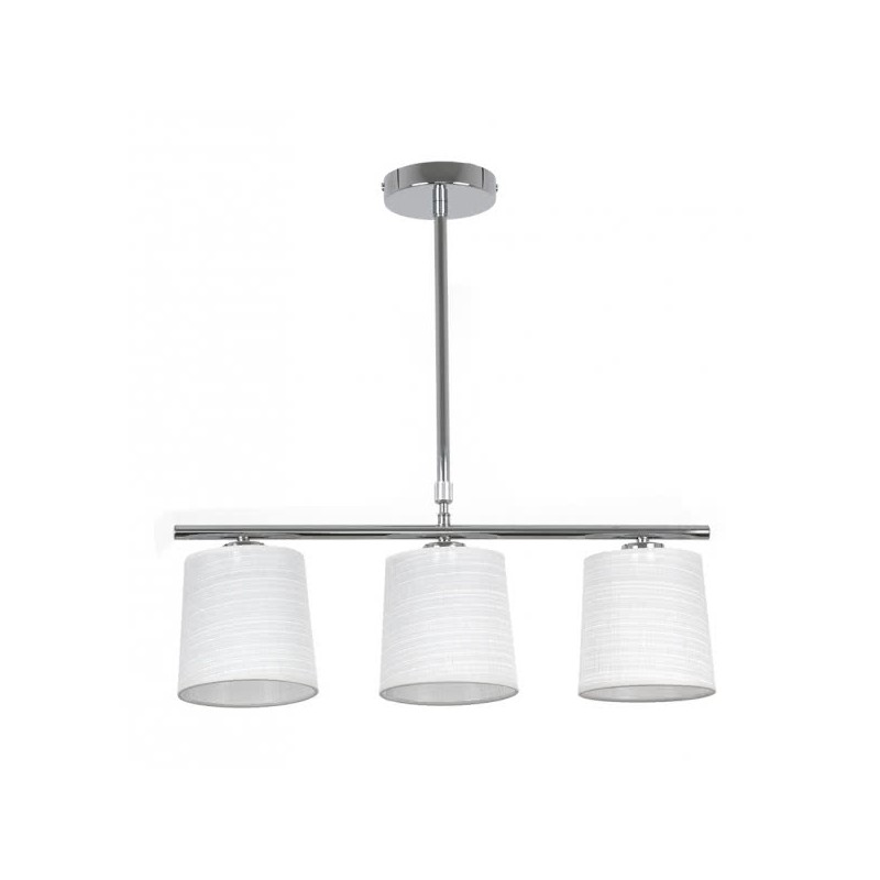 Lámpara Poema blanco/cromo 3xE14 Fabrilamp